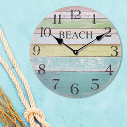 Wall clock round nostalgic wood, design 3, approx. 45cmD