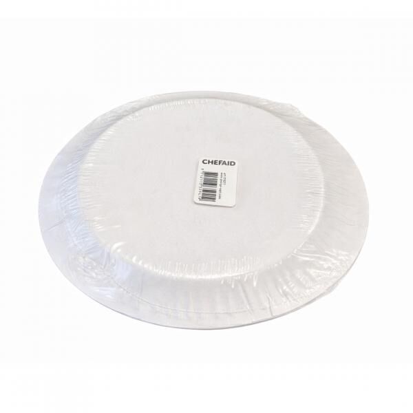 Einwegteller orange/weiß 23 cm 8 Stück