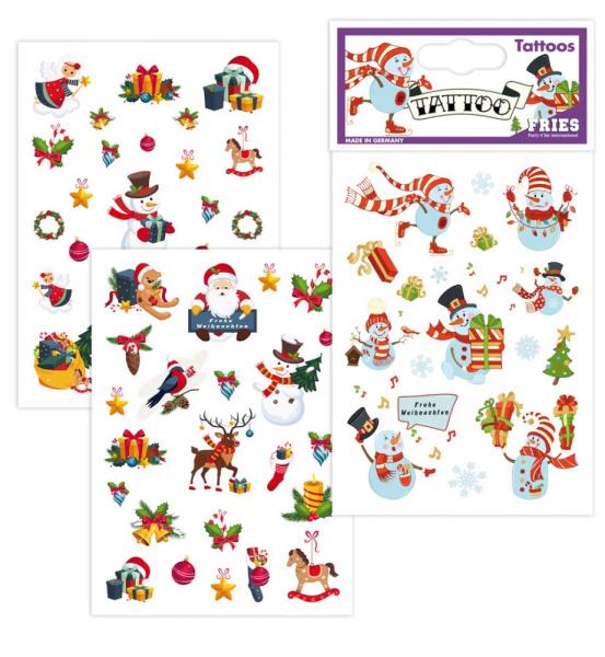 Weihnachten - Tattoo Bogen - Sortiment