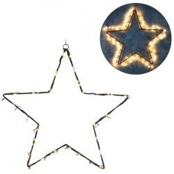 Weihnachtsstern LED braun 40 cm