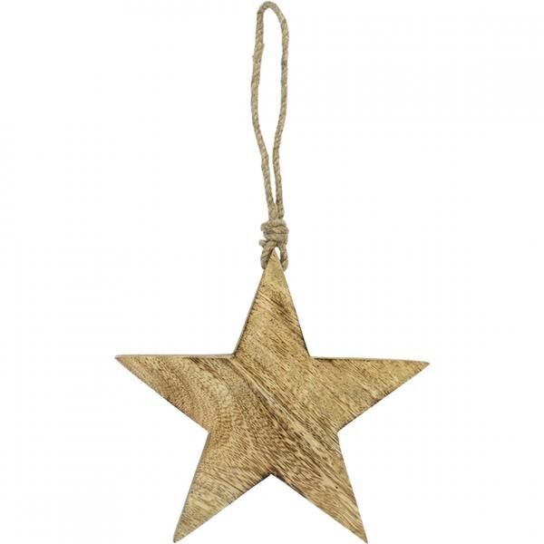 Anhänger Star Mangoholz 19 cm