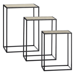 Side table, rectangular, set of 3