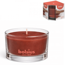 Bolsius Duftkerze im Glas Holz 9,5 x 9,5 cm