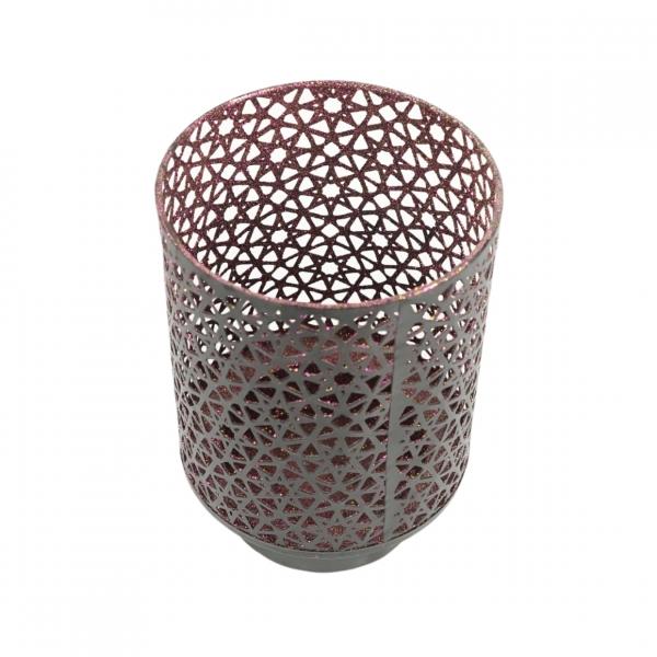 Casablanca Windlicht schwarz/violett 20 cm