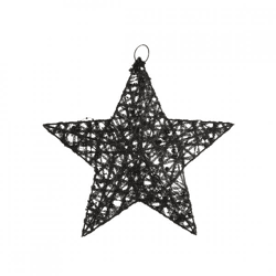 Countryfield Weihnachtsstern Lille S LED auf Batterie schwarz 30 cm