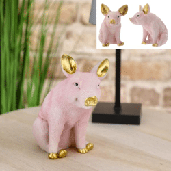 Decorative pig pink, small, approx. 14cmH