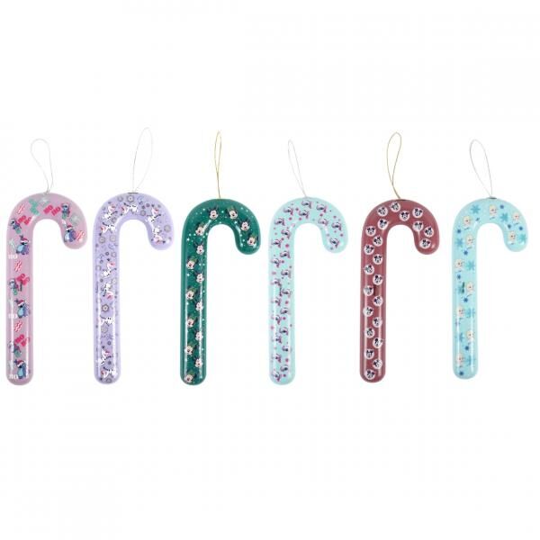 Disney Weihnachtsaufhänger Zuckerstange 18 cm 6 Stück sortiert