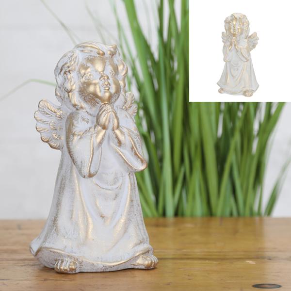 Engel, stehend, gold/wei&szlig;, ca. 21cmH