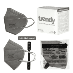 FFP2 NR mask, GRAY, Brand: Trendy