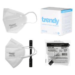 FFP2 NR mask, WHITE, Brand: Trendy