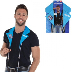 Folat politie bretels blauw one size