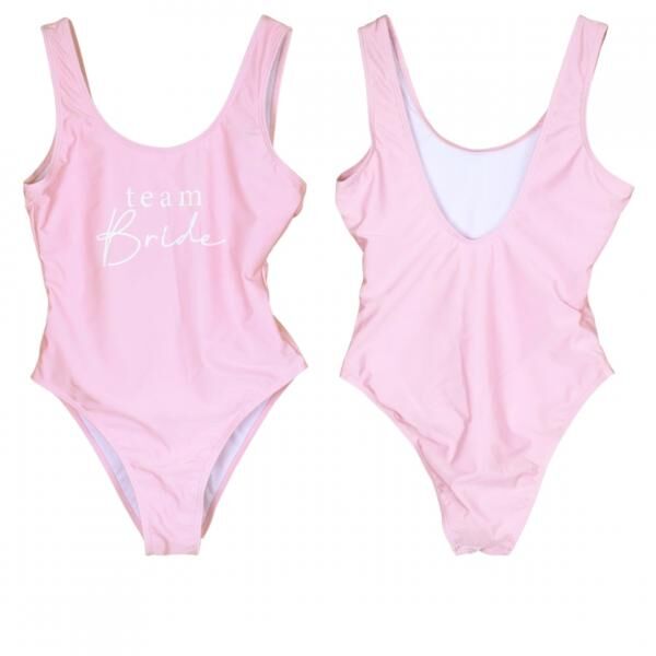 Ginger Ray Badeanzug Team Bride rosa Größe S