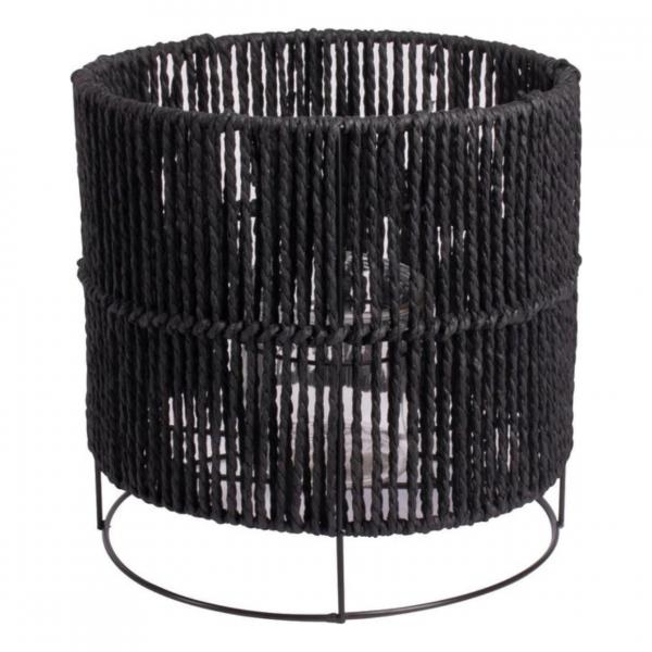 Gusta Windlicht schwarz 20 cm