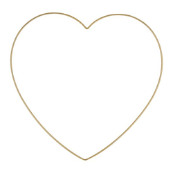 Hanging heart DIY, gold, L, approx. 50x48cm