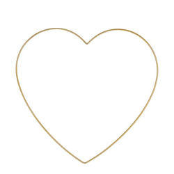 Hanging heart DIY, gold, M, approx. 42x40cm