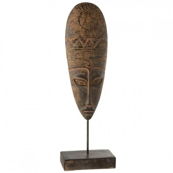 J-Line statue head magnesium brown 86 cm