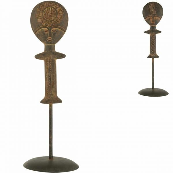 J-Line Statue magnesium braun 46 cm 2 sortiert