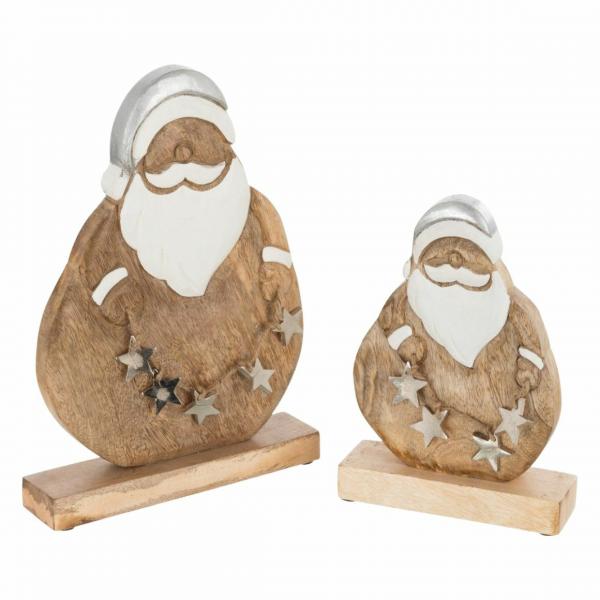 J-Line Statue Weihnachtsmann Mangoholz 30,5 cm