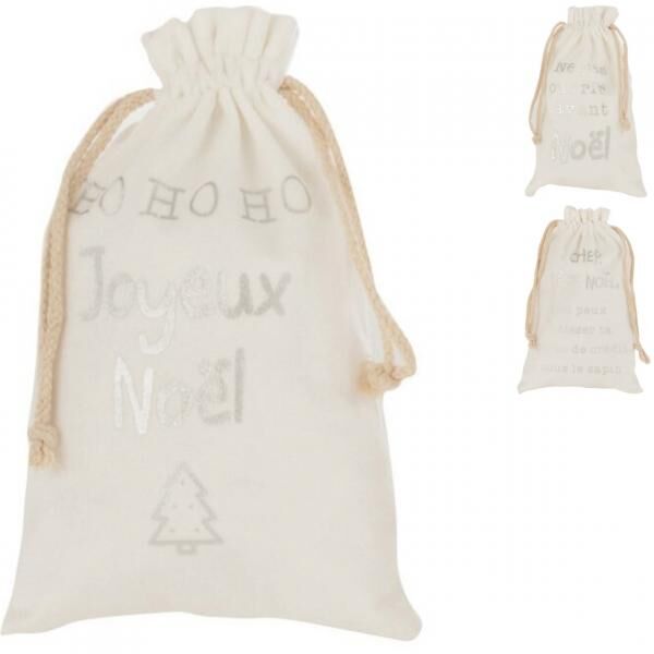 J-Line tas kerst Frans 28 cm 3 assorti