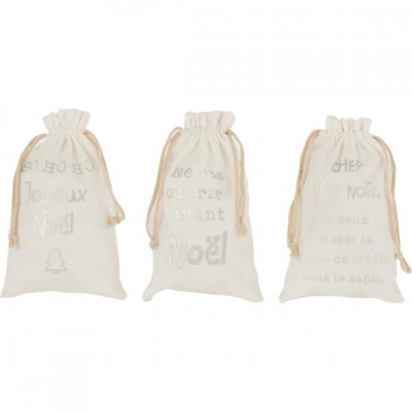 J-Line tas kerst Frans 28 cm 3 assorti