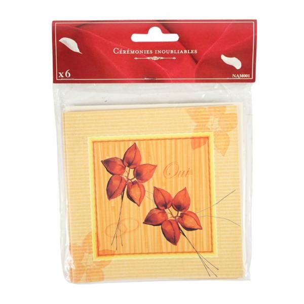 Karten Heirat Natur 12 cm 6 Stk.