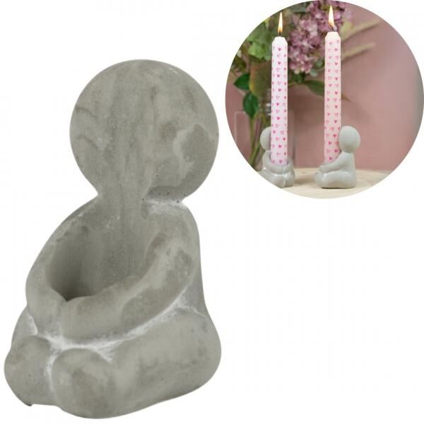 Kerzenhalter Hug grau 8 cm