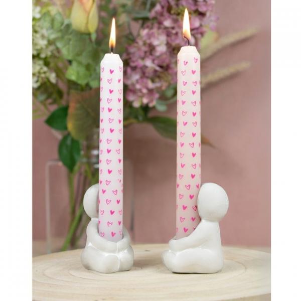 Candle holder Hug white 8 cm