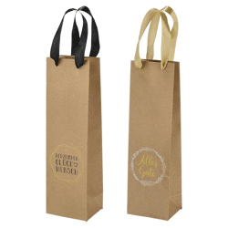 Kraft paper bottle bag congratulations, 2/s, approx. 35cmH