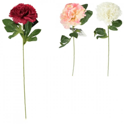 Artificial flower carnation 50 cm 3 assorted