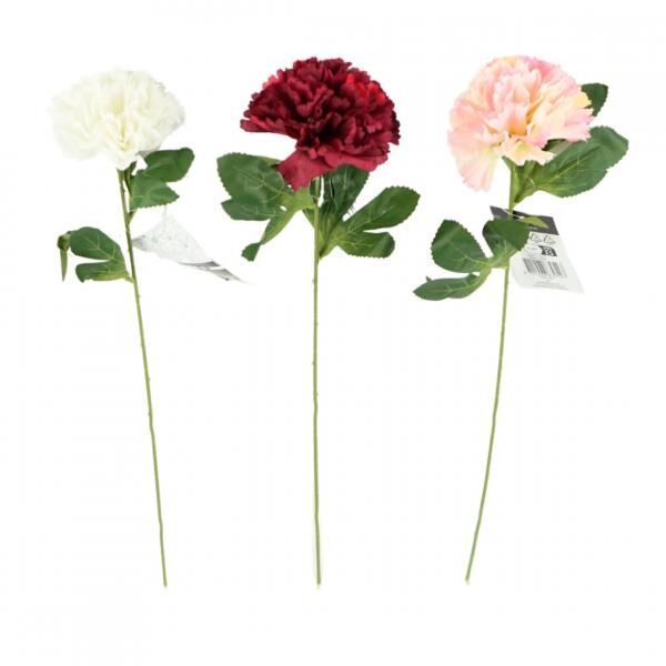 Künstliche Blume Nelke 50 cm 3 sortiert