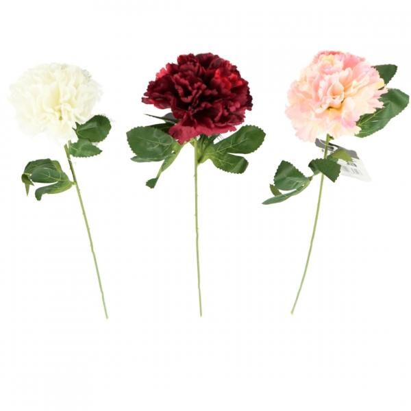 Künstliche Blume Nelke 50 cm 3 sortiert