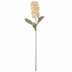Kunstbloem Matthiola wit/roze 56 cm