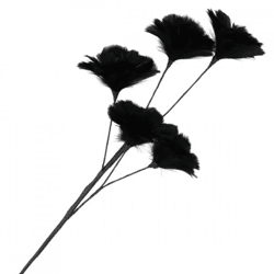 Künstlicher Zweig Federblumen schwarz 85 cm