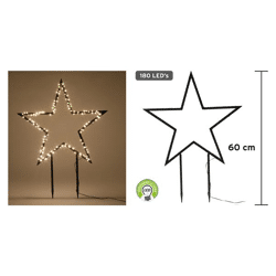 LED outdoor star, black, 180LEDs, approx. 60cmD