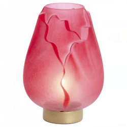 Light & Living tafellamp Ginny LED op batterij roze goud 27 cm