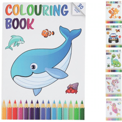 Coloring book A4 30 pages 6 assorted