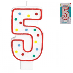 Nummer Kerze 5 Jahre 13,5 cm