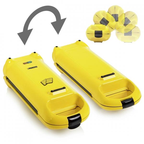 Princess waffle iron Flip yellow 700W