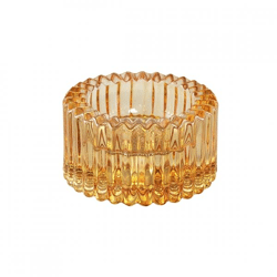 PTMD Kerzenständer Milandi duo Glas Bernstein 8 cm