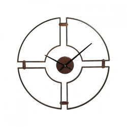PTMD wall clock Mallis copper colored on battery 60 cm