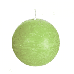 (R) Spaas sphere candle chalky green 8 cm