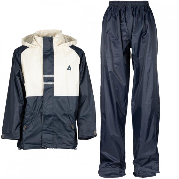 Ralka Regenanzug Kinder 43SF dunkelblau/weiß 4 Größen sortiert 50 Stück