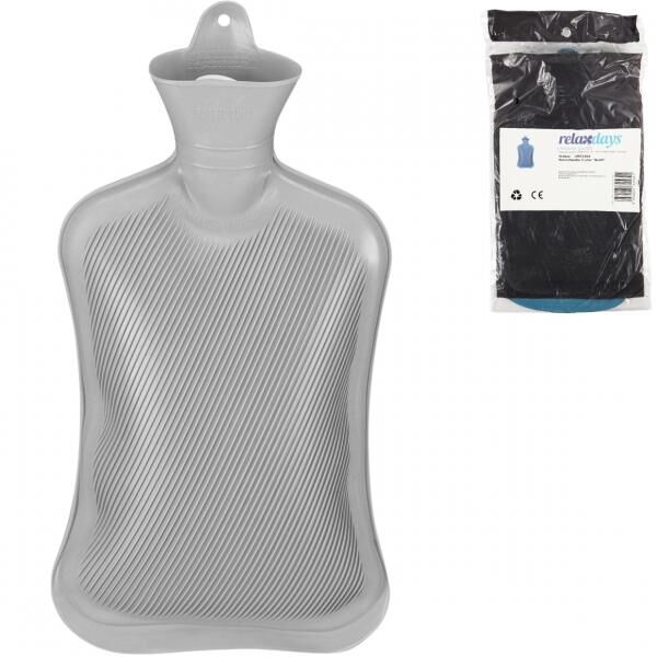 Relaxdays warmwater kruik grijs 2 L