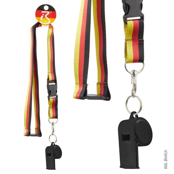 Schl&uuml;sselband "Deutschland" mit Pfeife