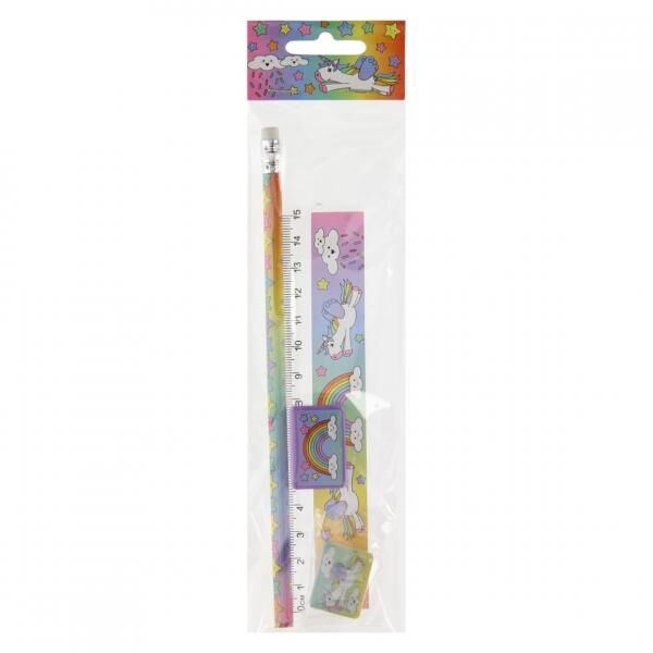 Schreibset Einhorn 19 cm 4er Set