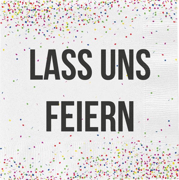 Servietten "Lass und Feiern", 20er Pack