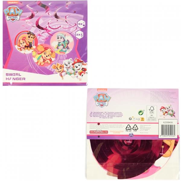 Spiralförmiger Anhänger 40 cm 6-fach sortiert 6-teilig