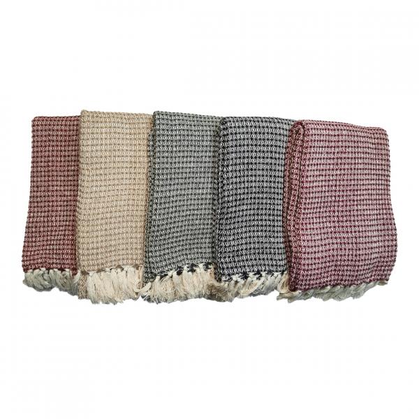 Take a Plaid 15 recycelte Baumwolle schwarz 130 x 180 cm