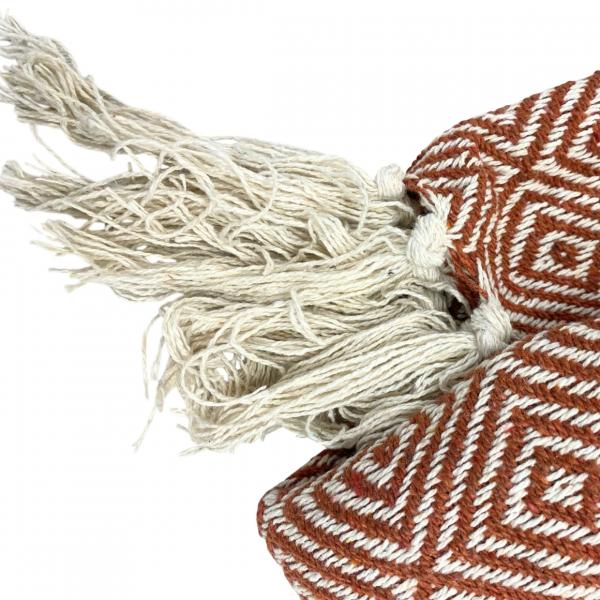 Take a Plaid 25 recycelte Baumwolle rostbraun 125 x 150 cm