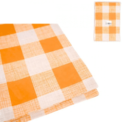 Tischtuch Kunststoff orange/weiß 130 x 175 cm